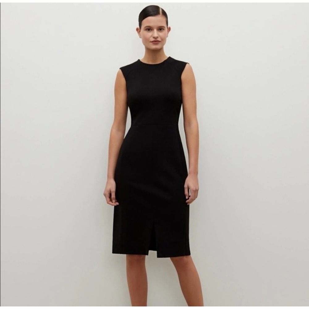 MM.LaFleur Katie Dress NEW Black Sleeveless Sheath Work Career Size 8 - Picture 2 of 7